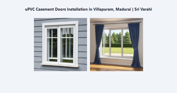 uPVC Casement Doors Installation in Villapuram, Madurai | Sri Varahi