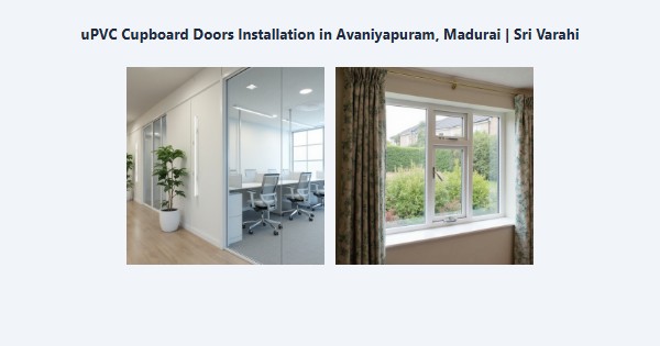 uPVC Cupboard Doors Installation in Avaniyapuram, Madurai | Sri Varahi
