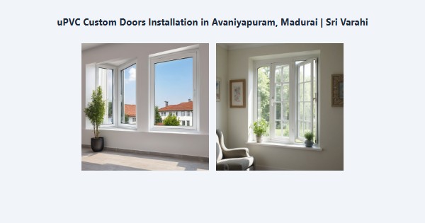 uPVC Custom Doors Installation in Avaniyapuram, Madurai | Sri Varahi