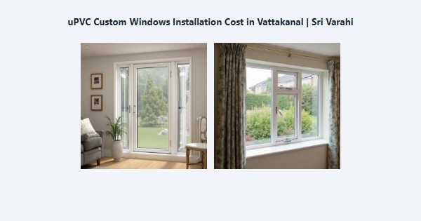 uPVC Custom Windows Installation Cost in Vattakanal, Kodaikanal | Sri Varahi