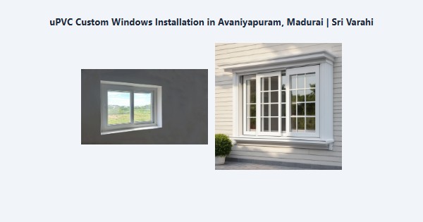 uPVC Custom Windows Installation in Avaniyapuram, Madurai | Sri Varahi
