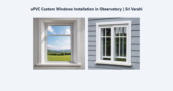 uPVC Custom Windows Installation in Observatory, Kodaikanal | Sri Varahi
