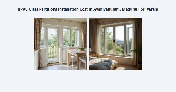 uPVC Glass Partitions Installation Cost in Avaniyapuram, Madurai | Sri Varahi
