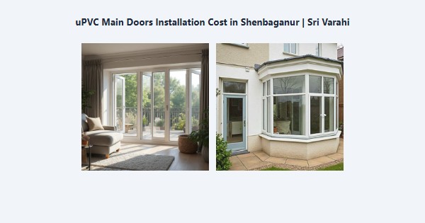 uPVC Main Doors Installation Cost in Shenbaganur, Kodaikanal | Sri Varahi