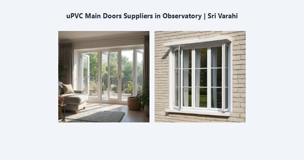 uPVC Main Doors Suppliers in Observatory, Kodaikanal | Sri Varahi