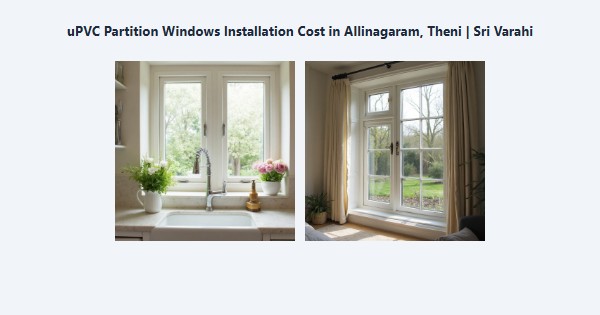 uPVC Partition Windows Installation Cost in Allinagaram, Theni | Sri Varahi