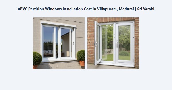 uPVC Partition Windows Installation Cost in Villapuram, Madurai | Sri Varahi