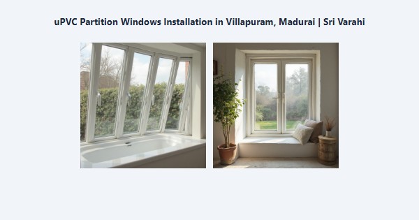 uPVC Partition Windows Installation in Villapuram, Madurai | Sri Varahi