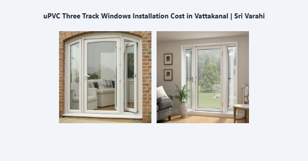 uPVC Three Track Windows Installation Cost in Vattakanal, Kodaikanal | Sri Varahi