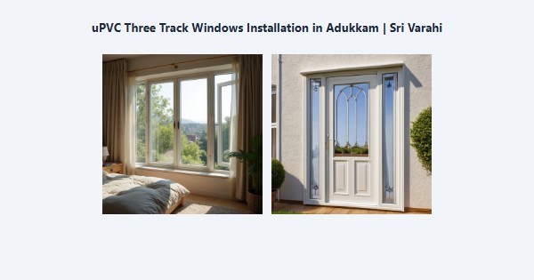 uPVC Three Track Windows Installation in Adukkam, Kodaikanal | Sri Varahi