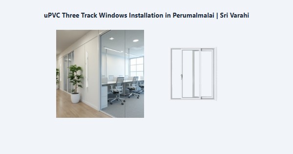 uPVC Three Track Windows Installation in Perumalmalai, Kodaikanal | Sri Varahi