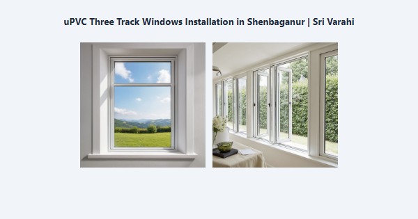 uPVC Three Track Windows Installation in Shenbaganur, Kodaikanal | Sri Varahi