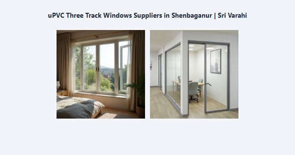 uPVC Three Track Windows Suppliers in Shenbaganur, Kodaikanal | Sri Varahi