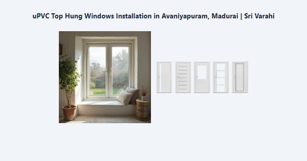 uPVC Top Hung Windows Installation in Avaniyapuram, Madurai | Sri Varahi