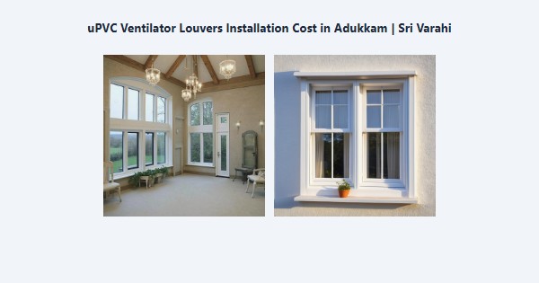 uPVC Ventilator Louvers Installation Cost in Adukkam, Kodaikanal | Sri Varahi