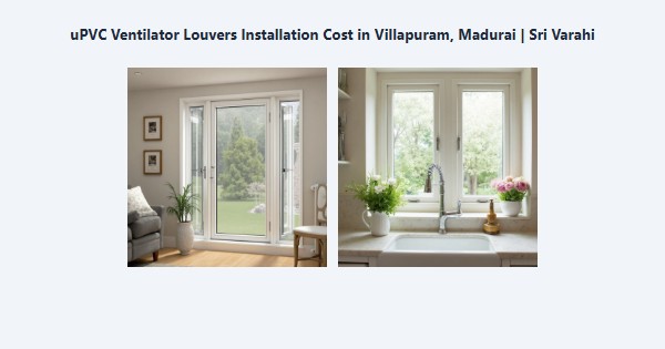 uPVC Ventilator Louvers Installation Cost in Villapuram, Madurai | Sri Varahi