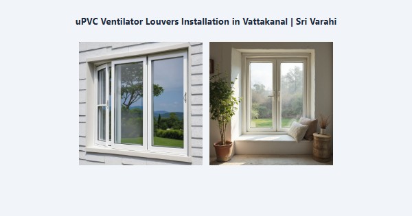 uPVC Ventilator Louvers Installation in Vattakanal, Kodaikanal | Sri Varahi