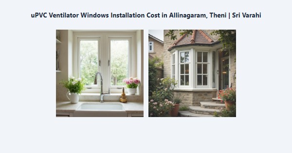 uPVC Ventilator Windows Installation Cost in Allinagaram, Theni | Sri Varahi