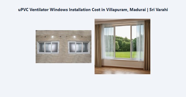 uPVC Ventilator Windows Installation Cost in Villapuram, Madurai | Sri Varahi