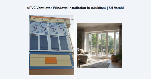uPVC Ventilator Windows Installation in Adukkam, Kodaikanal | Sri Varahi
