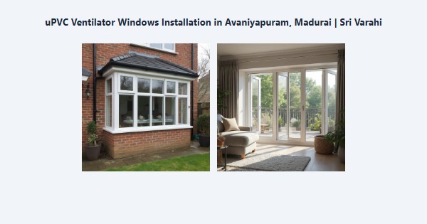 uPVC Ventilator Windows Installation in Avaniyapuram, Madurai | Sri Varahi