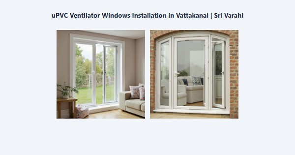 uPVC Ventilator Windows Installation in Vattakanal, Kodaikanal | Sri Varahi
